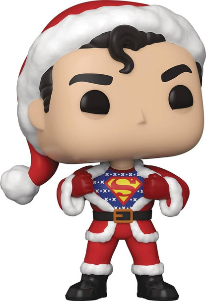 POP HEROES DC HOLIDAY SUPERMAN W/ SWEATER VIN FIG