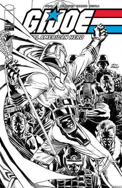 GI JOE A REAL AMERICAN HERO #323 CVR B ANDY KUBERT B&W VAR  GI JOE A REAL AMERICAN HERO #323 CVR B ANDY KUBERT B&W VAR