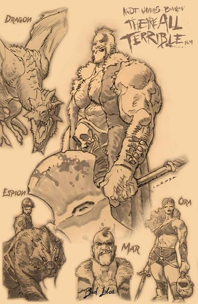 THEYRE ALL TERRIBLE #4 (OF 4) CVB LEWIS LAROSA CHARACTER SKETCH VAR