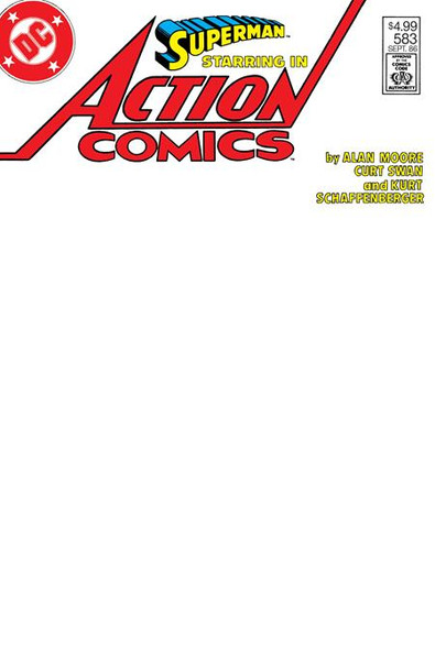 ACTION COMICS #583 FACSIMILE EDITION CVR B BLANK CARD STOCK VAR (WHATEVER HAPPENED TO THE MAN OF TOMORROW PART 2 OF 2)