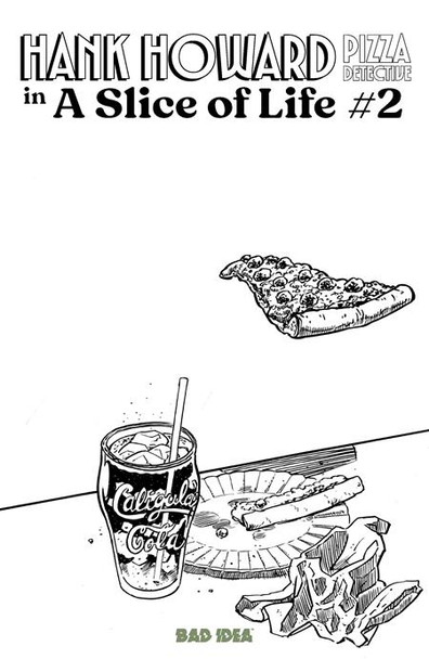 HANK HOWARD PIZZA DETECTIVE A SLICE OF LIFE #2 (OF 2) CVR C DAVID LAPHAM PIZZA SKETCH 
