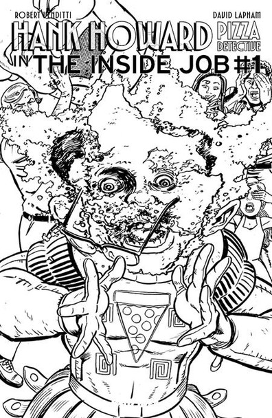 HANK HOWARD PIZZA DETECTIVE THE INSIDE JOB #1 (ONE SHOT) CVR B DAVID LAPHAM CRONENBERG HOMAGE VAR