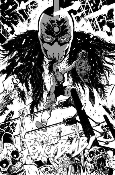 DO A POWERBOMB BLACK AND WHITE #1 (OF 3) CVR B DANIEL WARREN JOHNSON VAR