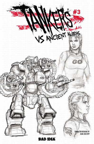 TANKERS VS ANCIENT ALIENS # 3 (OF 4) CVR C JUAN JOSE RYP DESIGN VAR