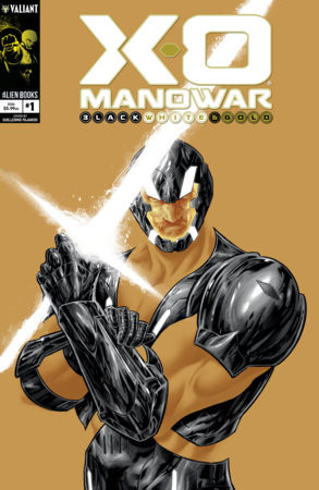 X-O MANOWAR BLACK WHITE & GOLD #1 CVR A FAJARDO