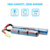 High capacity 1600mAh rechargeable battery designed for rapid charge and long runtime performance.