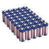 A bulk 40-count pack of Tenergy CR123A lithium batteries for professional security system maintenance.