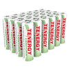 This 24 pack of AA NiMH batteries provides a sustainable power solution for households with multiple high-draw electronic gadgets.