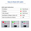 Smart charger with LED status indicators to track charging progress for RC enthusiasts.