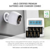 Arlo certified battery and charger combo for powering wire-free security systems.
