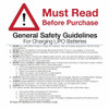 LiPo battery warning sheet details critical handling procedures for RC hobbyists and drone pilots using lithium polymer cells.