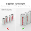 Authentic Tenergy CR123A batteries with original protective shrink wrap for secure device power.