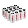 Bulk 16-pack of Tenergy CR123A lithium batteries for high-drain devices and frequent users.