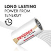 A long-lasting Tenergy alkaline battery features a non-rechargeable design for consistent performance.