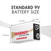 Standard 9V battery size with precise measurements ensures a perfect fit for a variety of small electronics.