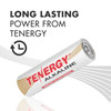 Reliable AA alkaline battery providing consistent, long-lasting energy for essential home electronics.