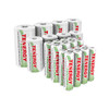 Combo: 24pcs Tenergy Centura NiMH 1.2V Rechargeable Batteries, (8 AA/8 AAA/4 C/4 D)