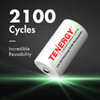 This Tenergy Centura battery offers 2100 charging cycles, providing incredible reusability for eco-conscious users seeking sustainable power solutions.