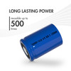 Long lasting 4/5 Sub C 1300mAh NiCd battery that is reusable up to 500 times for sustainable energy needs.