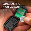 High capacity CR1225 coin cells used in a car key fob for convenient remote keyless entry replacement.