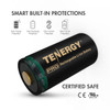 Tenergy RCR123A battery with built-in protection circuits designed for reliable home security camera performance.