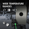 Weather-resistant AG3 batteries operate from -4°F to 140°F, making them ideal for outdoor laser sights.