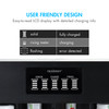 The LCD battery charger display provides clear status updates and detailed charging info for tech-savvy home users.