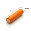 An 18650 LiFePO4 battery featuring specific dimensions of 65mm by 18.2mm for precise electronic device compatibility.