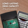 High-capacity LR1130 alkaline batteries deliver long-lasting energy for digital calculators and office equipment.