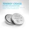 CR2430 lithium battery serves as a direct replacement for DL2430 and BR2430 electronic coin cells.