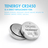 Tenergy CR2450 3V battery acts as a direct replacement for DL2450 and ECR2450 electronic cells.