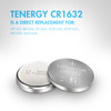 Tenergy CR1632 3V Lithium Button Cells 10 Pack (2 Cards)