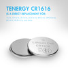 CR1620 lithium battery acts as a direct replacement for DL1616 and ECR1616 electronic coin cells.