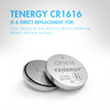 CR1620 lithium battery acts as a direct replacement for DL1616 and ECR1616 electronic coin cells.