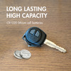This CR1220 button cell battery provides long-lasting power for automotive key fobs and remote entry systems.