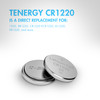 Tenergy CR1220 lithium coin cells serve as a direct replacement for DL1220 and ECR1220 battery models.