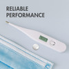 A CR1220 lithium battery ensures reliable performance in digital medical thermometers for home healthcare.