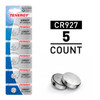 Tenergy CR927 5-count pack of 3V lithium coin cells provides steady power for small electronic applications.