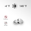Mercury-free CR927 3V batteries operate in wide temperature ranges from -4°F to 140°F for versatile use.