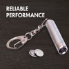 CR1216 3V battery with reliable performance for a compact LED keychain flashlight.
