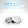 Tenergy CR1216 lithium button cell as a direct replacement for DL1216 and BR1216 models.