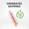 Eco-friendly NiCD rechargeable batteries that recharge 500 times to generate savings for household devices.