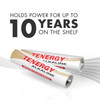 Tenergy AA batteries featuring a 10-year shelf life for emergency preparedness and long-term storage.