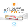 All-weather AA alkaline battery with a wide operating temperature range for outdoor equipment users.