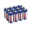 Tenergy CR123A lithium batteries in a bulk 12-pack for high-drain security camera power supplies.
