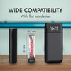 Button top 18650 battery measuring 68mm by 18.7mm, designed for compatibility with power banks and portable electronics.