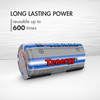 Long lasting 4200mAh battery cell that is reusable up to 600 times for sustainable electronic power.