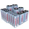 A bulk NiMH battery assortment provides various sizes for high-drain electronics and professional equipment.