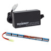 Tenergy 8.4V NiMH battery pack and smart AC charger combo for reliable airsoft gun power solutions.