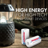 High energy Ni-MH batteries for smart devices and LED lanterns used by tech-focused outdoor enthusiasts.